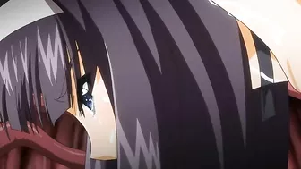 Sacrificial virgin teen gets possessed by a demon in hentai.