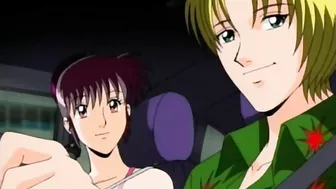 Schoolgirl gets fingered by pervy anime guy in public.