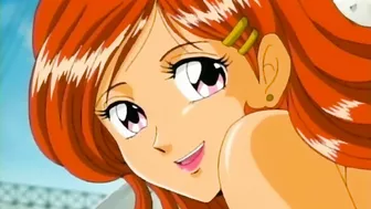 Schoolgirl gets fingered by pervy anime guy in public.