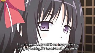 Hentai babe masturbating with her thoughts of big bro.