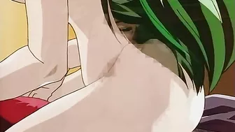 The petite elf is being fucked by the devil as his slave girl watches in hentai porn.