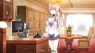 Hentai catgirl detective office scene with intense sex and multiple orgasms.