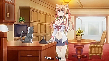 Hentai catgirl detective office scene with intense sex and multiple orgasms.