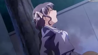 She's a perverted girlfriend who loves to masturbate in public.