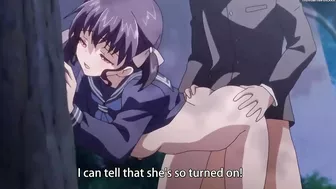 She's a perverted girlfriend who loves to masturbate in public.