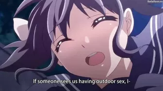 She's a perverted girlfriend who loves to masturbate in public.