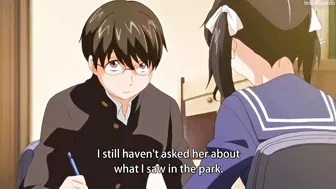 She's a perverted girlfriend who loves to masturbate in public.