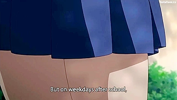 She's a perverted girlfriend who loves to masturbate in public.