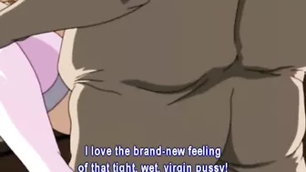 Son masturbates as he watches his father have sex with a hentai maid.