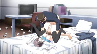 Blood-related incestuous sex with a bound and horny teen in an animated hentai video.