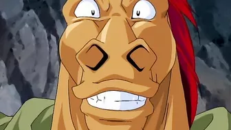 Hentai horse man licks bound anime girl's pussy.