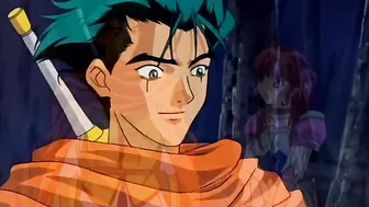 Hentai horse man licks bound anime girl's pussy.