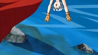 Hentai horse man licks bound anime girl's pussy.