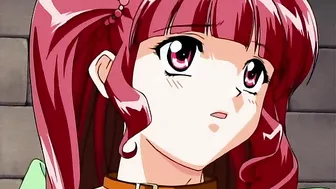 Hentai horse man licks bound anime girl's pussy.