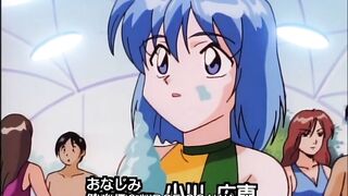 Frantically frustrated and female, a yuri lesbian is anally penetrated with a strap-on in this hentai porn.