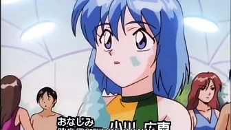 Frantically frustrated and female, a yuri lesbian is anally penetrated with a strap-on in this hentai porn.