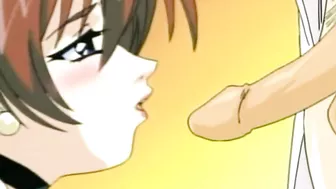 Hentai news lady enjoys naughty sex with toys in her pussy and ass.