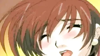 Hentai news lady enjoys naughty sex with toys in her pussy and ass.