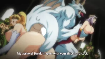 Hentai MILF with giant cock ravages daughter's virgin cunt.