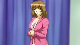 Hentai redhead with bound ankles receives deep anal sex.