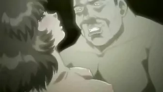 Hentai redhead with bound ankles receives deep anal sex.