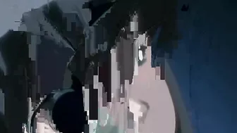 Hentai redhead with bound ankles receives deep anal sex.