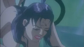 Sexy succubus enslaves and pleasures with her demonic cock in hentai anime.