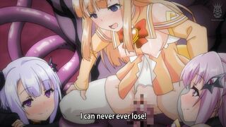 Holy Angel becomes lewd queen in hentai anime.