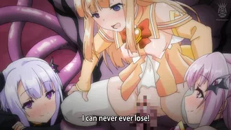 Holy Angel becomes lewd queen in hentai anime.