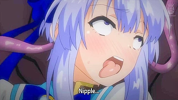 Holy Angel becomes lewd queen in hentai anime.