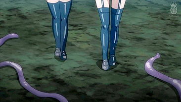 Holy Angel becomes lewd queen in hentai anime.