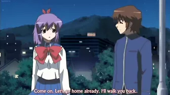 Horny hentai schoolgirl in lesbian strapon sex and public fucking.