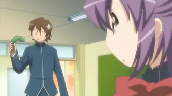 Horny hentai schoolgirl in lesbian strapon sex and public fucking.