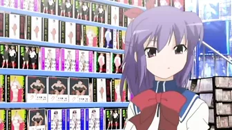 Horny hentai schoolgirl in lesbian strapon sex and public fucking.