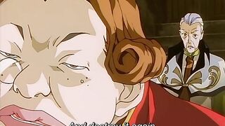 Demon succubus enslaved and sexually tortured by monstrous tentacles in hentai porn.