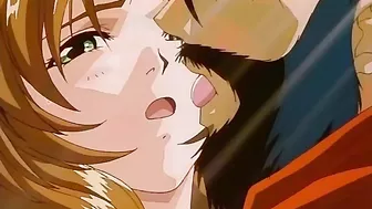 Demon succubus enslaved and sexually tortured by monstrous tentacles in hentai porn.