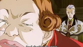 Demon succubus enslaved and sexually tortured by monstrous tentacles in hentai porn.