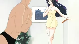 Blackmailing busty schoolgirls getting doggy-fucked in a bathroom. #Hentai