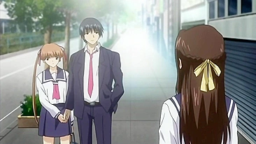 Ringetsu 2 - Hentai schoolgirl masturbates in library, gets her virgin pussy fucked.