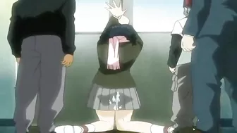 A teenage girl was caught masturbating on a train and got her panties pulled off by a stranger for some kinky fun.