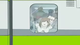 A teenage girl was caught masturbating on a train and got her panties pulled off by a stranger for some kinky fun.