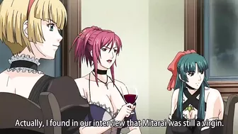 Horny hentai maids seduce job candidate in steamy sex scene.