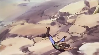 Horny hentai lesbians licking each other's pussies on a public beach.