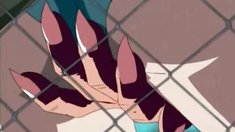 Hentai video - Incubus with a huge cock fucks a cop while a young girl masturbates.