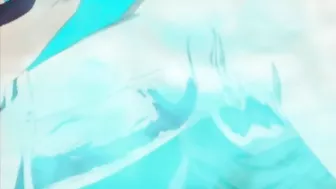 Hentai video - Incubus with a huge cock fucks a cop while a young girl masturbates.