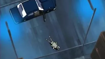 Hentai video - Incubus with a huge cock fucks a cop while a young girl masturbates.