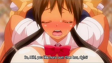 Hentai virgin schoolgirl has public train sex with people watching.