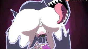 Venom licks Gwen's ass and devours her in a hentai fantasy.