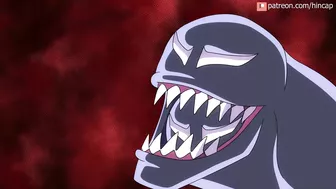 Venom licks Gwen's ass and devours her in a hentai fantasy.
