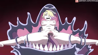 Venom licks Gwen's ass and devours her in a hentai fantasy.